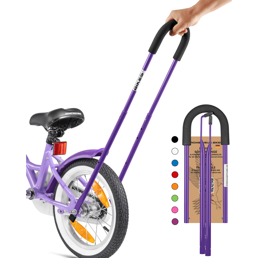 PROMETHEUS BICYCLES ® Duwstang voor kinderfiets, paars