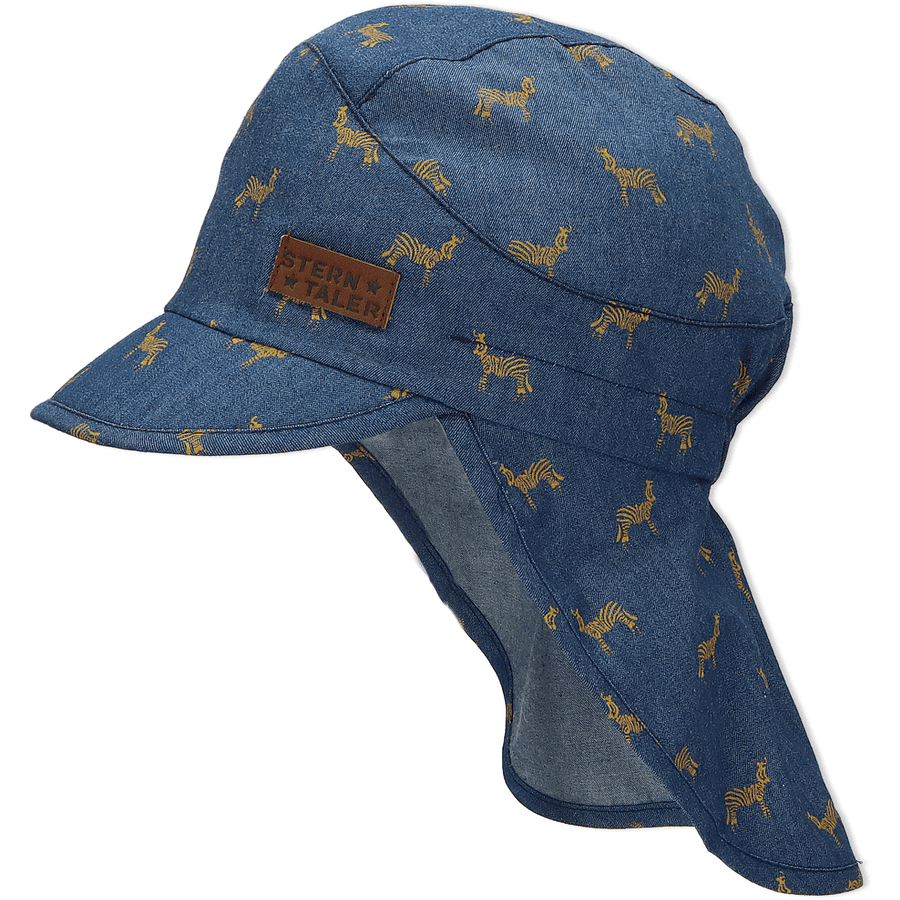 Sterntaler Peaked cap med nakkebeskyttelse marine