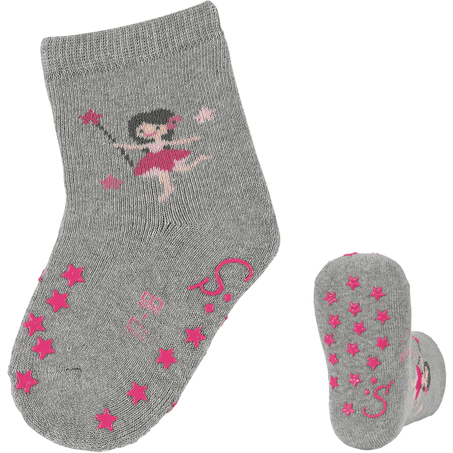 Sterntaler ABS batolecí ponožky Fairy silver melange 