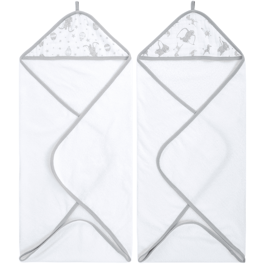 aden + anais™ essential s hooded towel dumbo new heights 2-pack