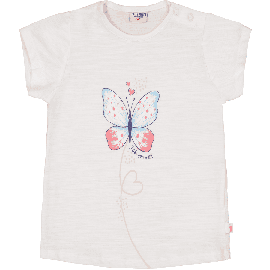 Salt and Pepper  T-Shirt Butterfly biały