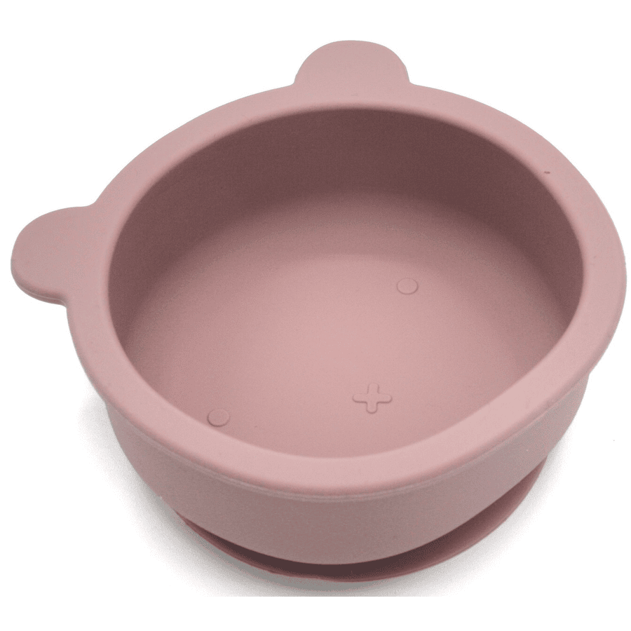 The Cotton Cloud Eating bowl Bear laget av silikon Dusty Pink