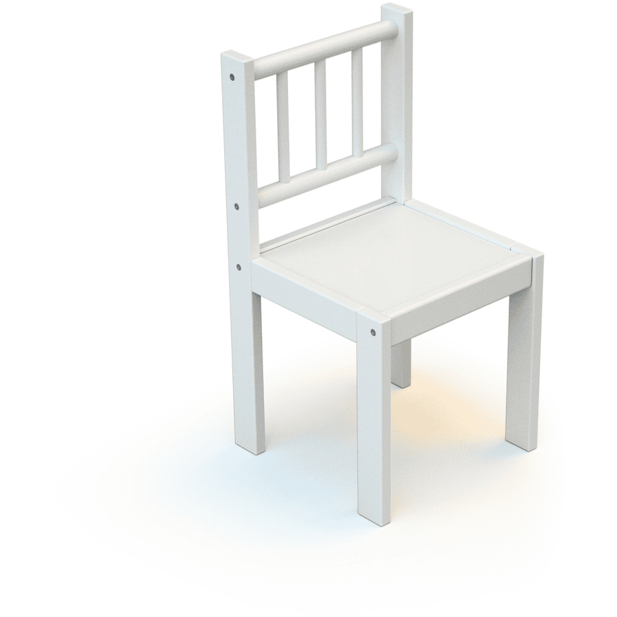 WEBABY Krzesło drewniane buk biały