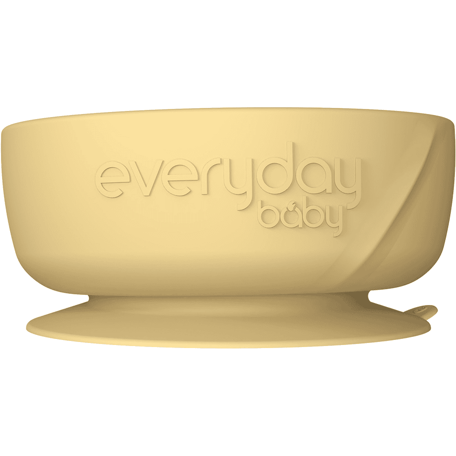 everyday® baby  Esslernschüssel mit Saugfuß Silikon, soft yellow