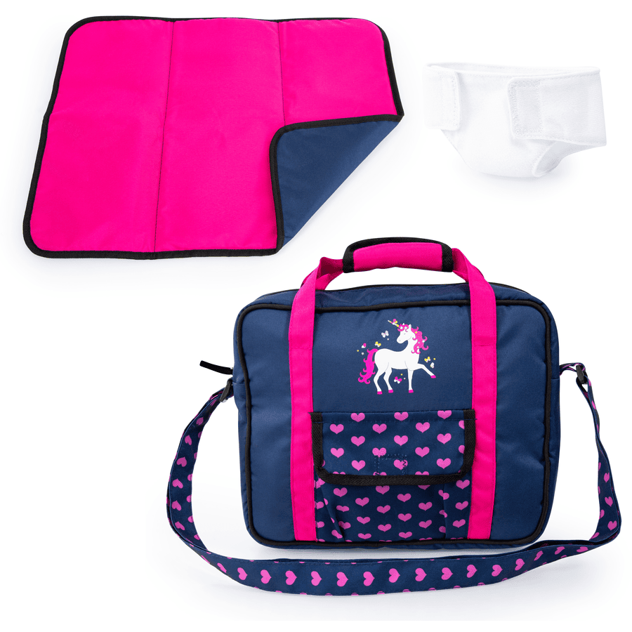 bayer Design Pflegetasche blau, mit Einhorn