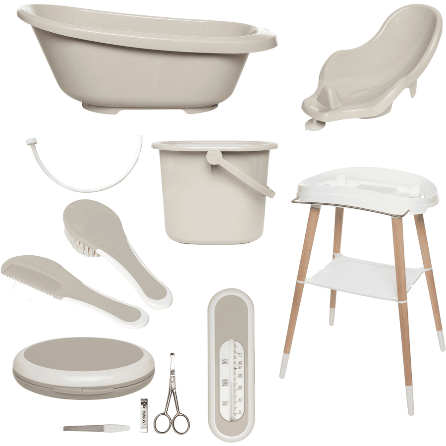 Overweldigen inval vergroting bébé-jou® Babycare Badset 8-delig Sense Plus Taupe | pinkorblue.be