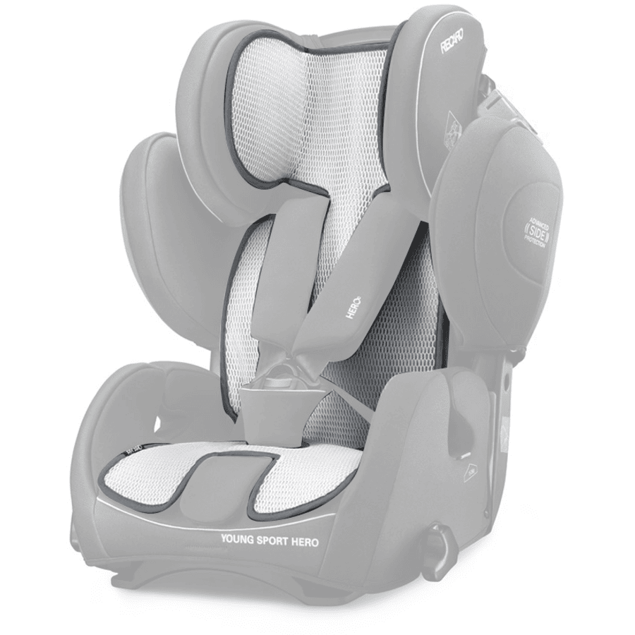 RECARO Airmesh-suoja Black Harmaa Young Sport Hero -urheilusankarille.