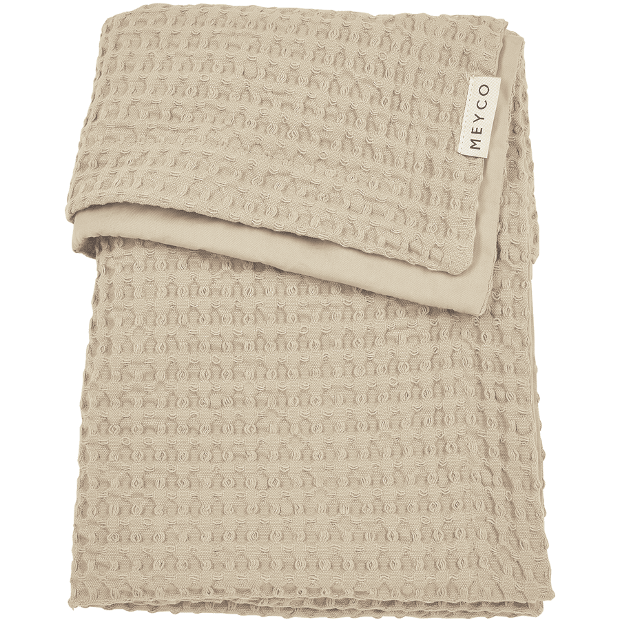 MEYCO Cotton sand Babytæppe Waffle 100 x 150 cm