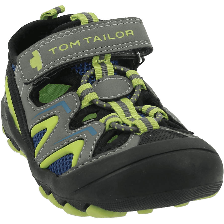 TOM TAILOR Sandale coal-navy-lime