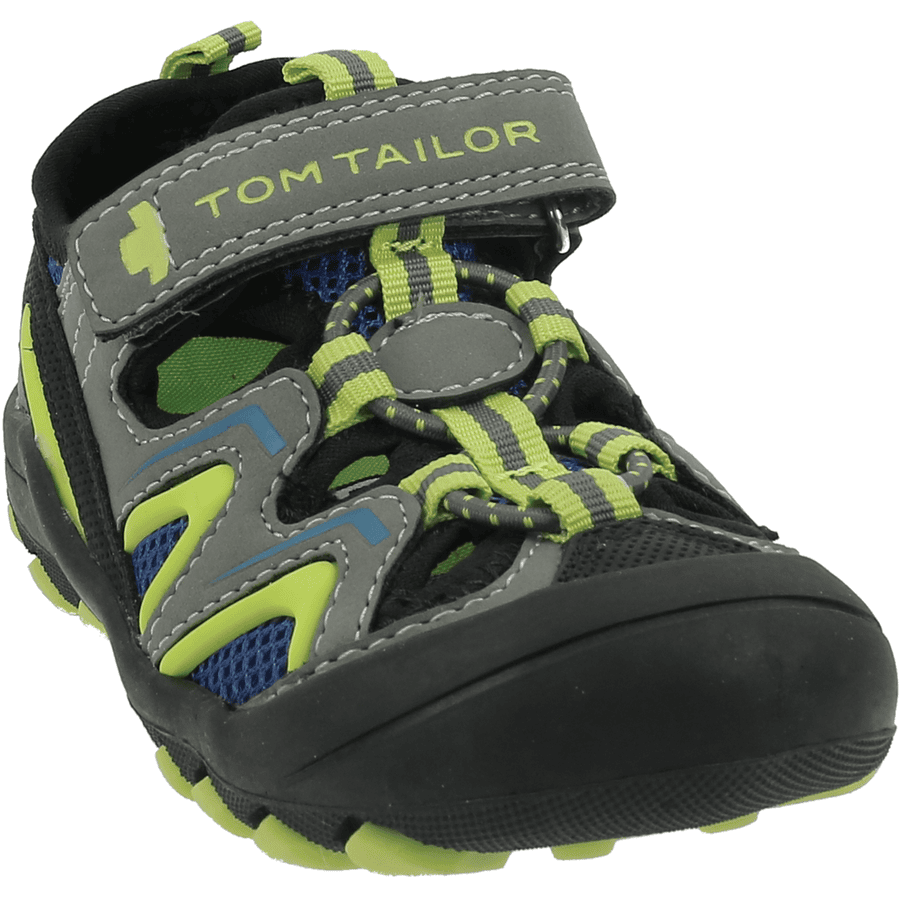 TOM TAILOR Sandały coal-navy-lime