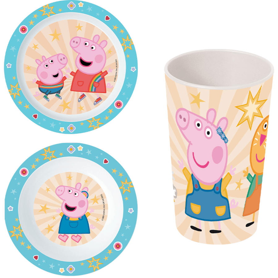 p:os frokostsett Peppa Pig, 3stk.