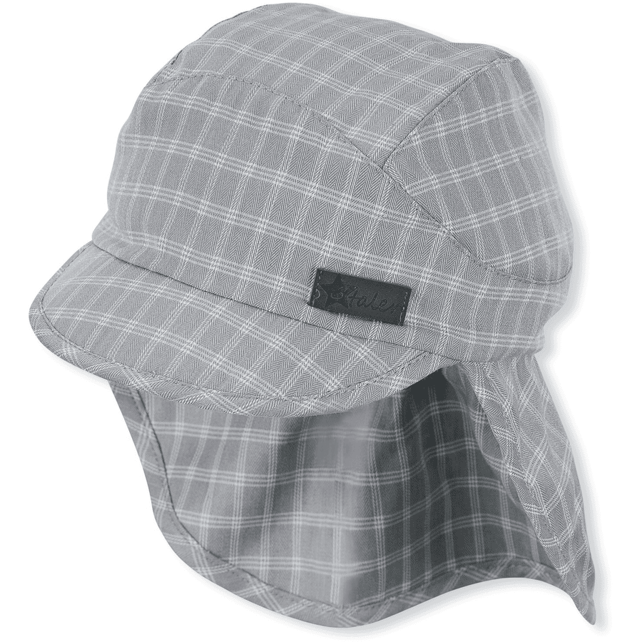 Sterntaler Gorra de pico con protección de cuello gris humo