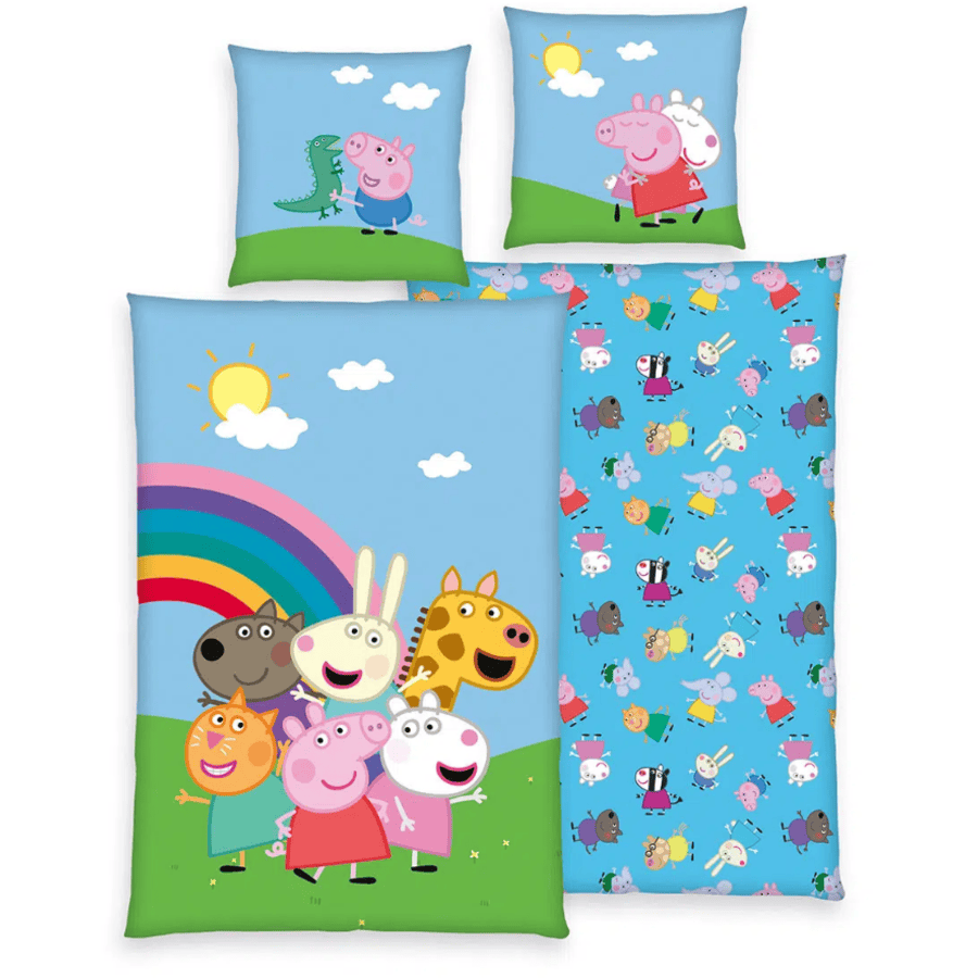 Herding Friends Peppa Pig vuodevaatteet 135 x 200 cm