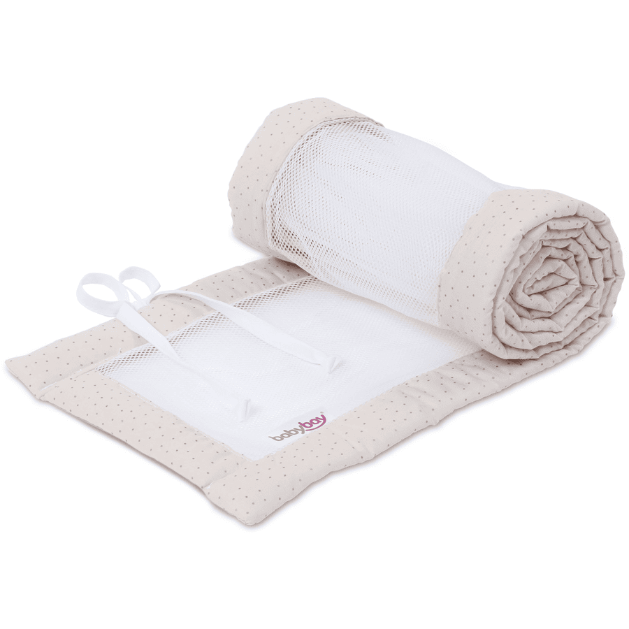 Comfort Comfort babybay® Mesh Royal nest geschikt voor Maxi, Boxspring en Plus modellen beige glitter stippen goud