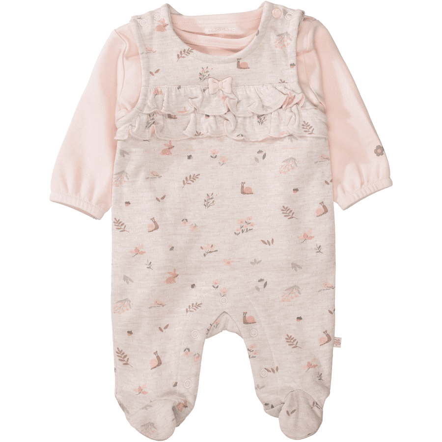 STACCATO sand Romper+camicia fantasia melange