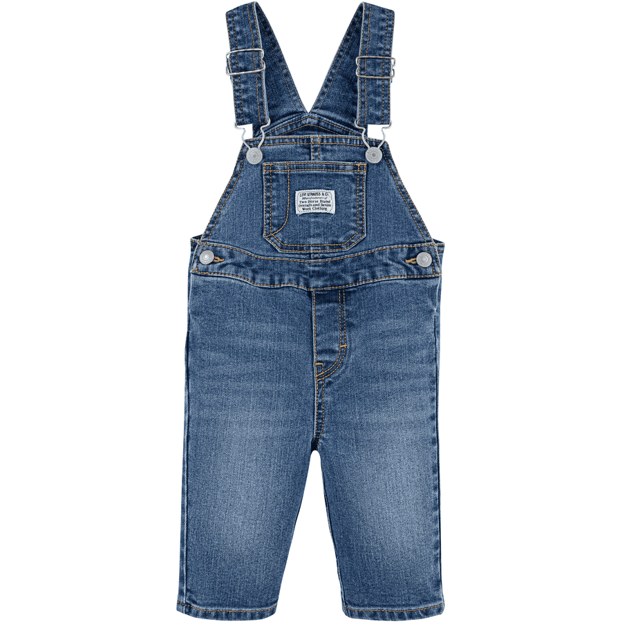 Levi's® Denim-babybukser med hagesmæk - Mørkeblå