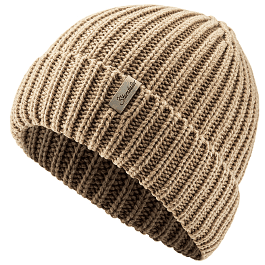 Sterntaler Bonnet tricoté à revers sand 