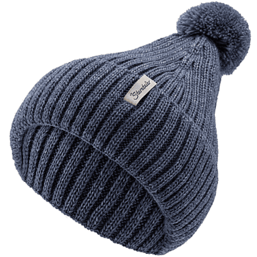 Sterntaler Gorro de punto melange azul medio 