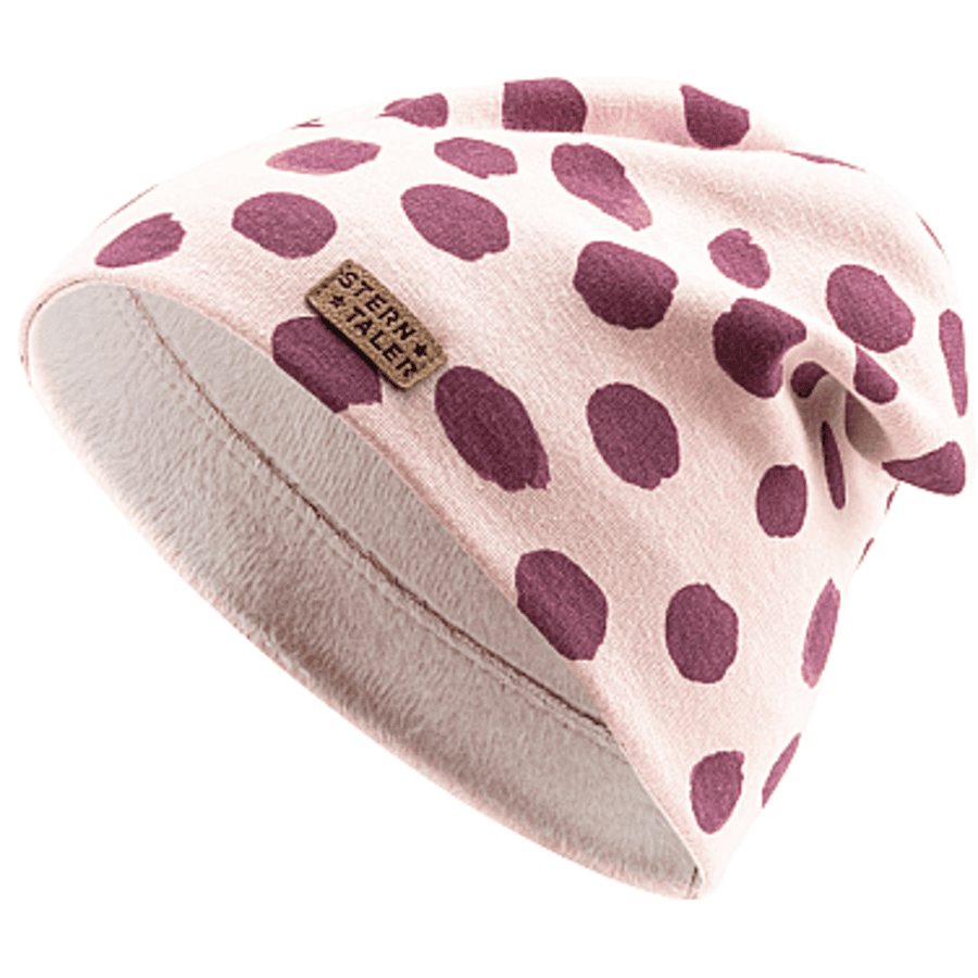 Sterntaler Beanie stippen mat roze 