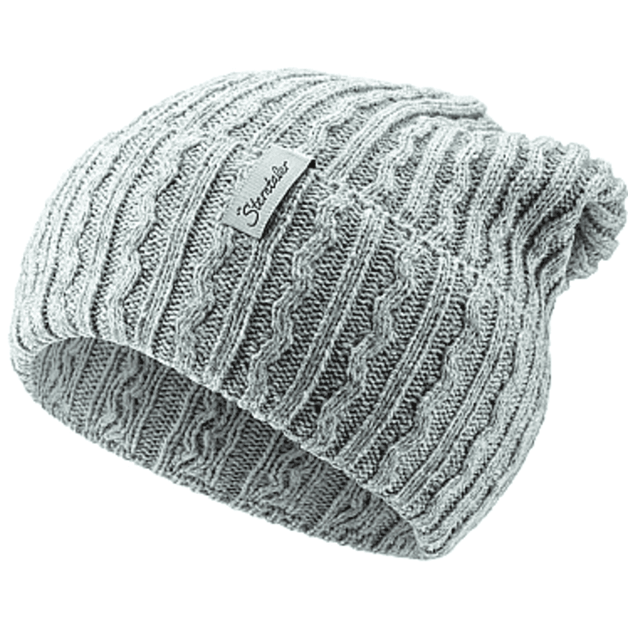 Sterntaler Gorro de punto ondas plata melange 