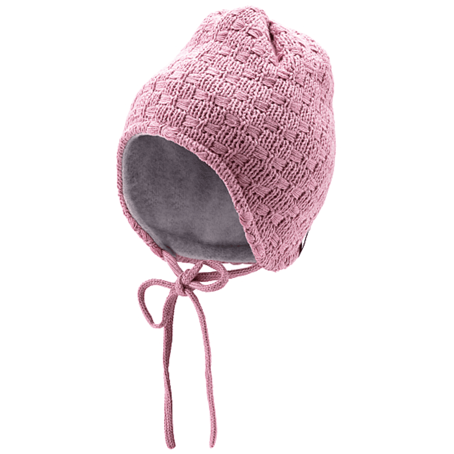 Sterntaler Cappello a maglia con fiocco rosa opaco 