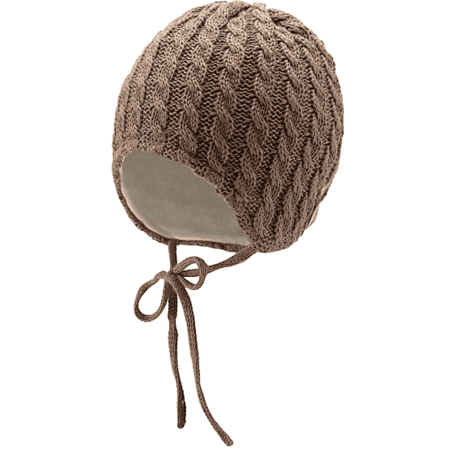 Sterntaler Bonnet tricoté torsadé beige