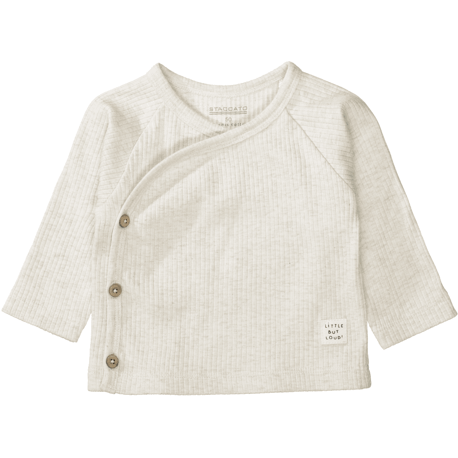 STACCATO Camisa cruzada beige melange 