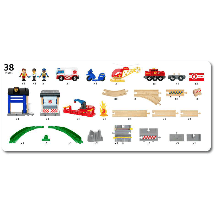 BRIO® Police and Fire Brigade Set Deluxe
