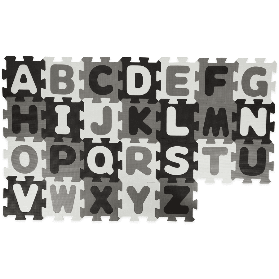 bieco Puzzle podložka Letters  černá bílá