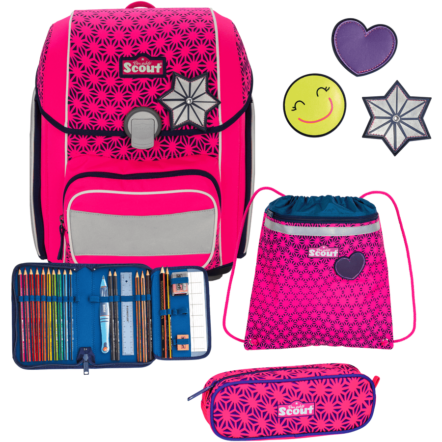 Scout Genius DIN Neon Safety - Pink Glow, 4 szt.