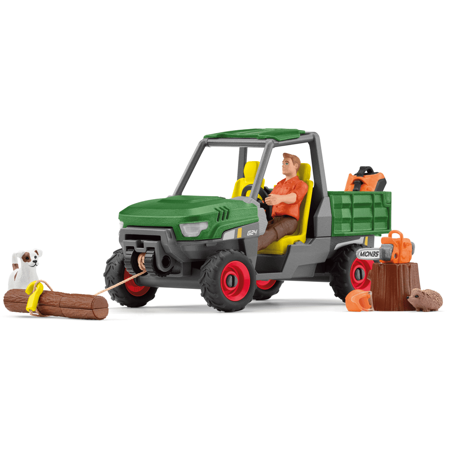 schleich® Waldbauer mit Fahrzeug 42659