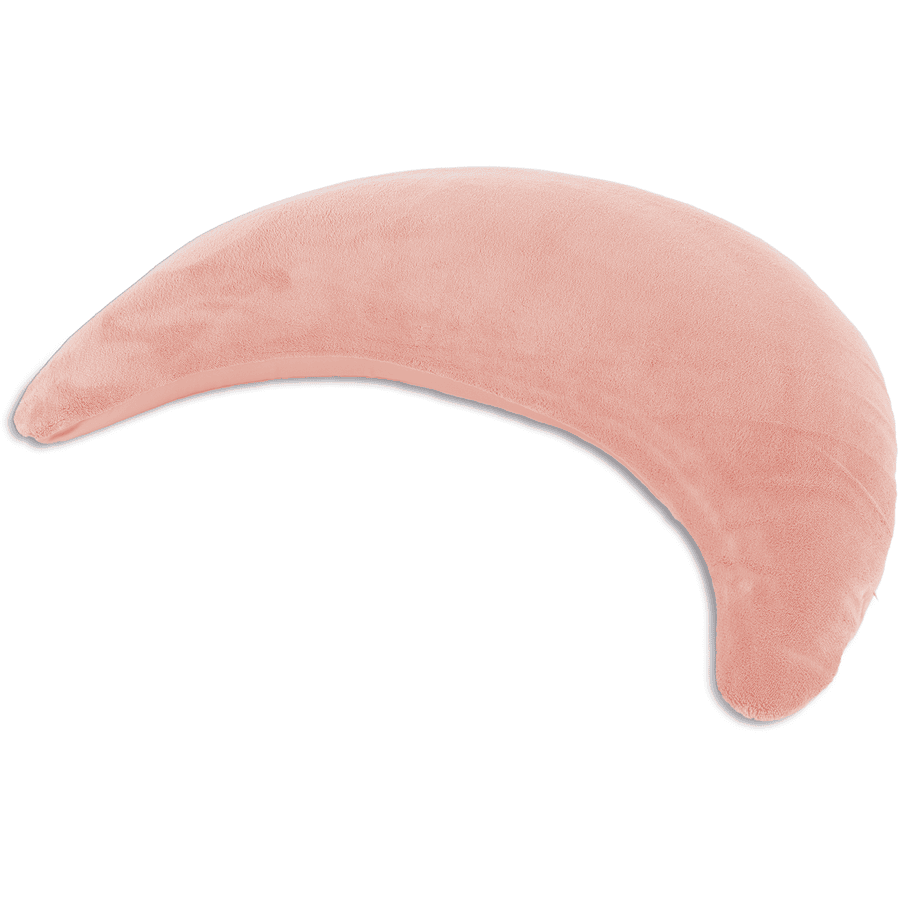 THERALINE Coussin d'allaitement lune peluche rose poudré