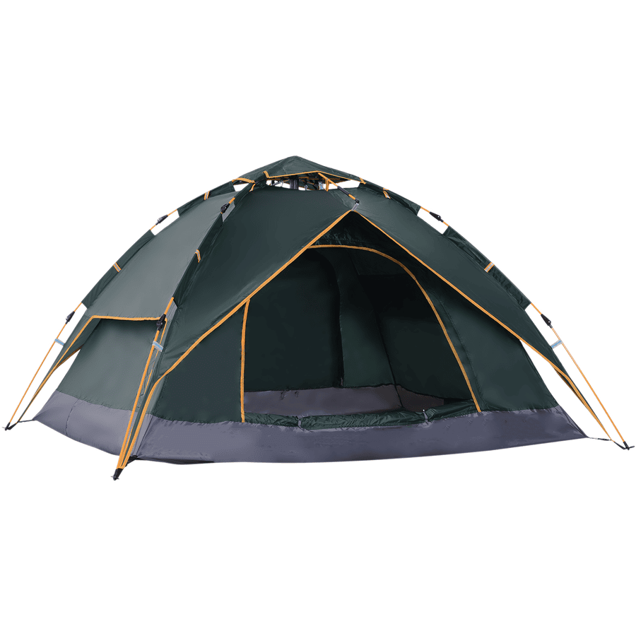 Outsunny Quick-Up-Zelt für 2 Personen + 1 Kind dunkelgrün