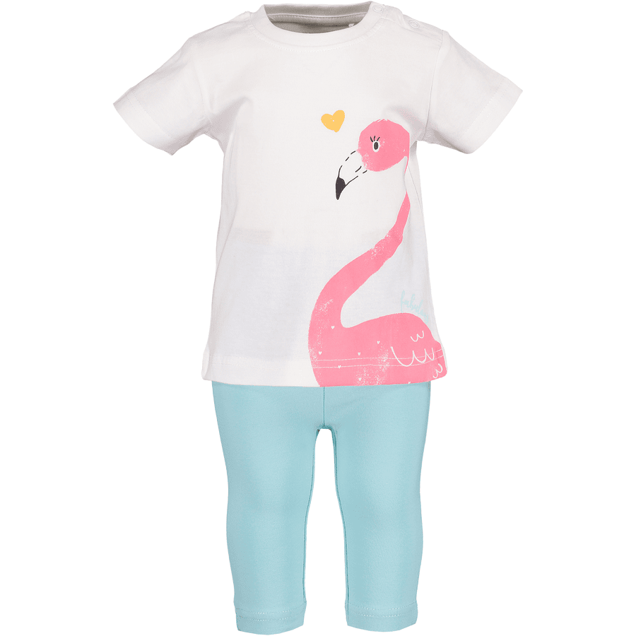 BLUE SEVEN Girls sæt med 2 T-shirt + Capri bukser hvid