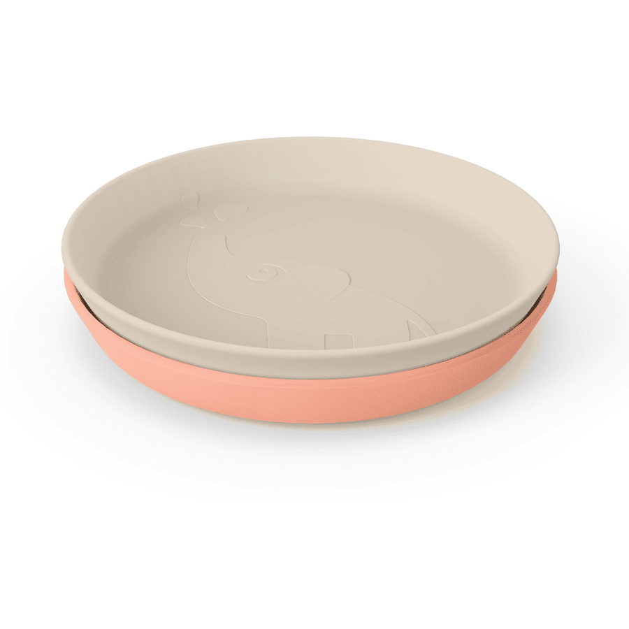 Done by Deer ™ Piatto Kiddish 2-pack Elphee Sand /Coral