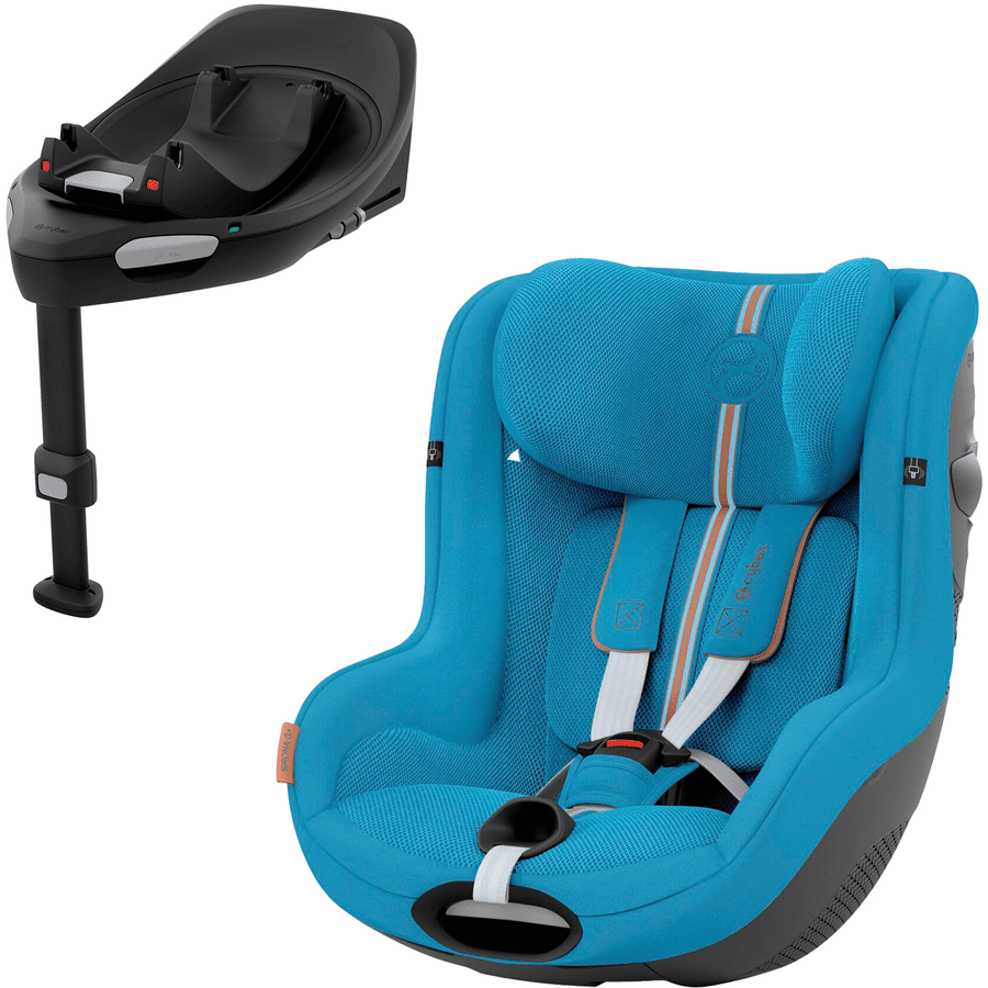 cybex GOLD Reboarder Sirona G i-Size Plus Beach Blue inkl. Basisstation Base G Black