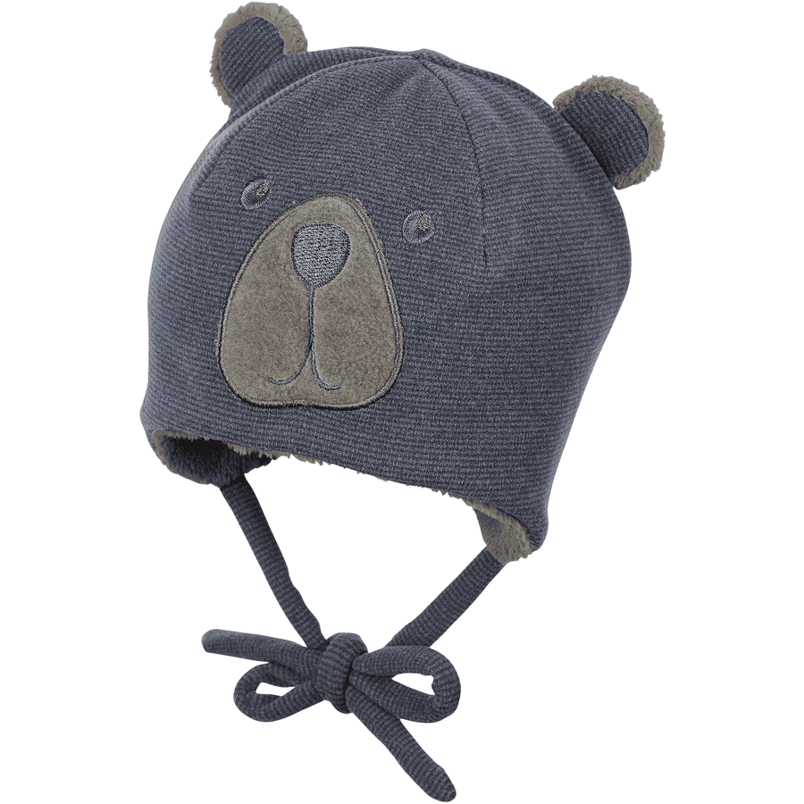 Sterntaler Cap Bear blauw gemêleerd 