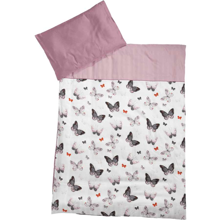 Be Be Be 's Collection Sengelinned Butterfly farvet 100 x 135 cm