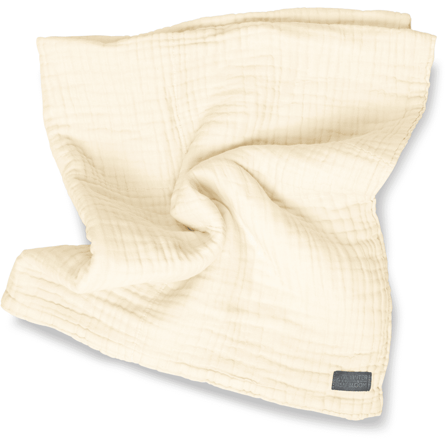 VINTER& BLOOM  Manta para acurrucarse Muselina en capas Pearl White 