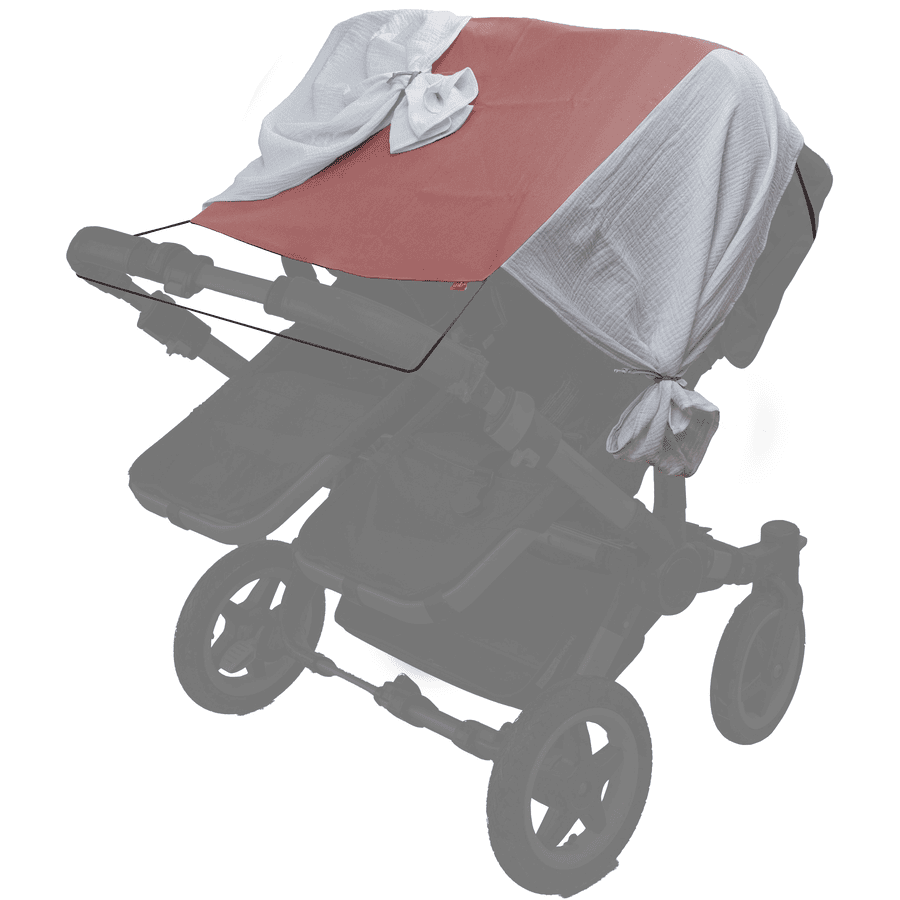 LEVILY Zonnescherm kinderwagen Twins PURE Pink