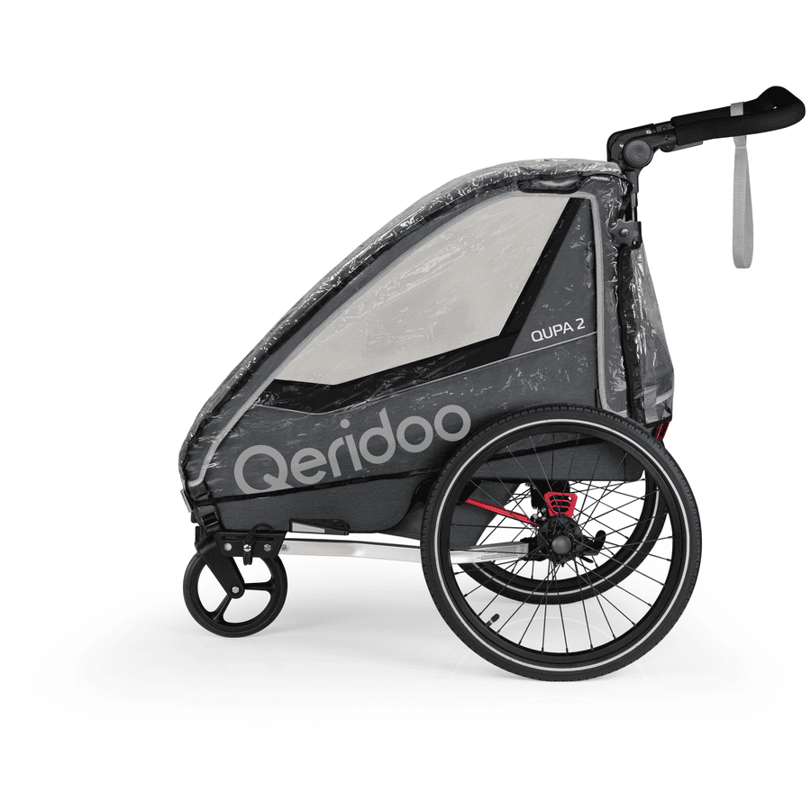 Qeridoo® Habillage pluie pour remorque de vélo enfant QUPA 2/Sportrex 2