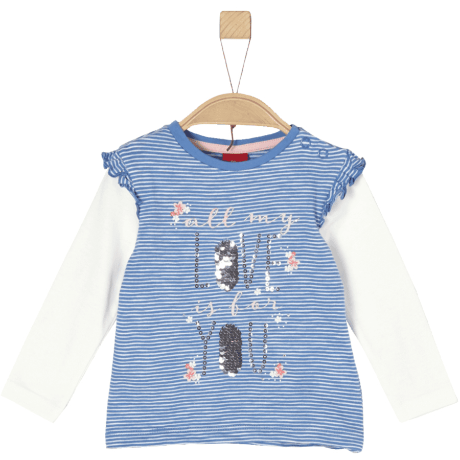 s.Oliver Girl s shirt met lange mouwen medium blauw 