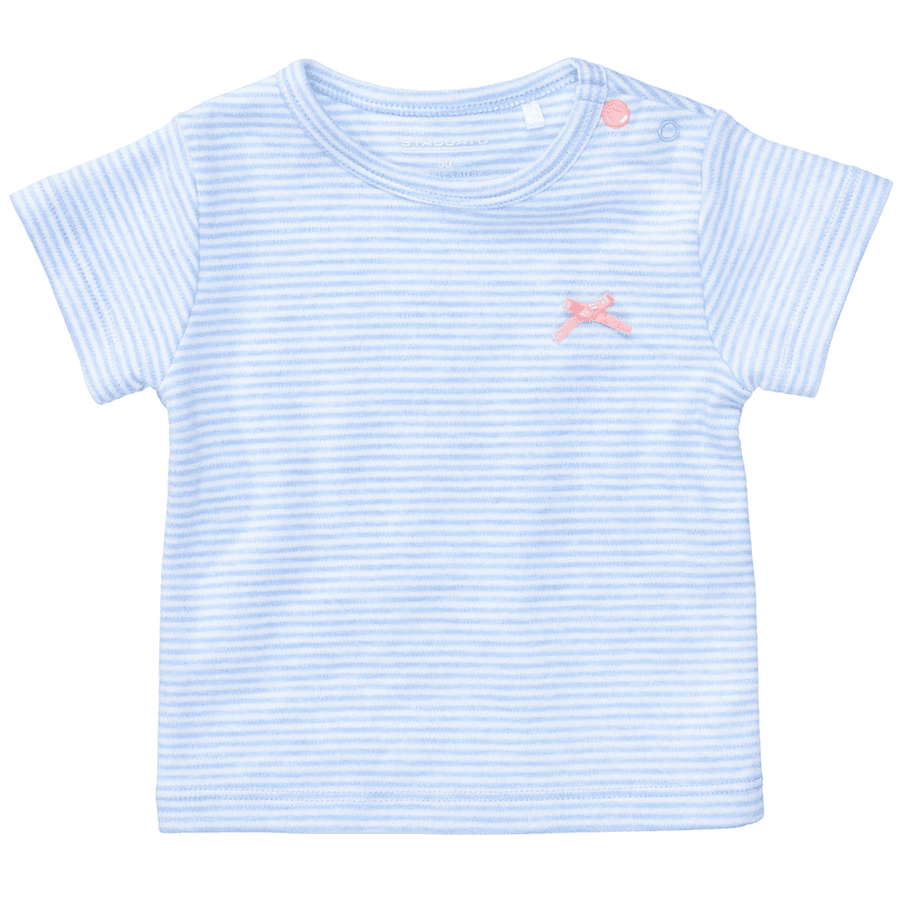 STACCATO T-Shirt light blue melange gestreift 