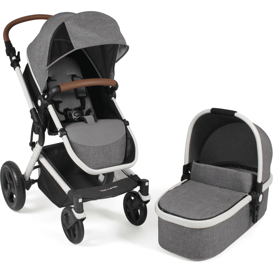 CHIC 4 BABY Kombinovaný kočárek PASSO Melange Grey