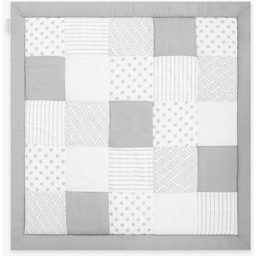 deka na plazení emma &amp; noah | Patchwork Essential Grey 140x140 cm