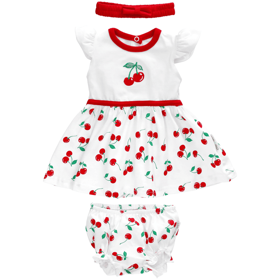 Baby Sweets 3tlg Set Kleid + Shorts + Mütze Lieblingsstücke Kleider rot weiß
