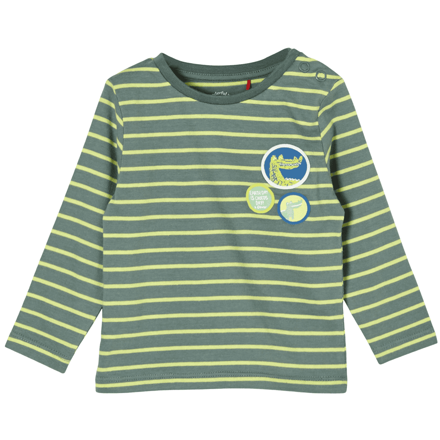 s. Olive r Shirt met lange mouwen en opschrift print groen