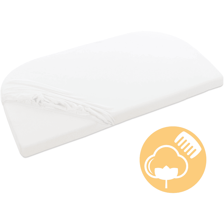 babybay® Prześcieradło z gumką Jersey white