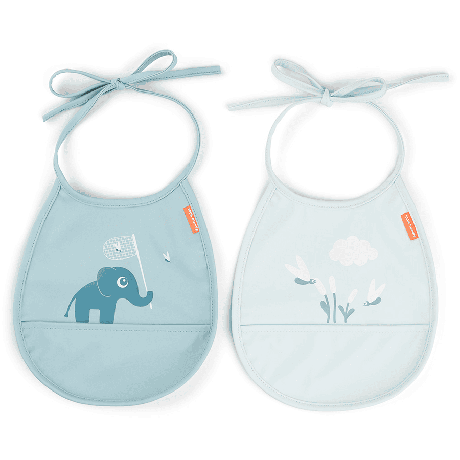 Done by Deer™ Taschenlätzchen Mini Happy Clouds 2er Pack blau