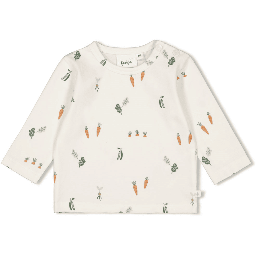 Feetje Shirt met lange mouwen Eat Your Veggies Off white 